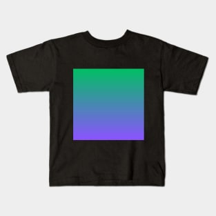 Purple Green Gradient Kids T-Shirt